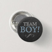 Team Boy Blue Chalkboard Baby shower Small Ronde Button 3,2 Cm (Voorkant /achterkant)