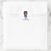 Team Boy Blue Hoodie Afro-Amerikaanse baby  Ronde Sticker (Tas)