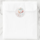 Team Boy Coquette Pompoen Geslacht Reveal Sticker (Tas)
