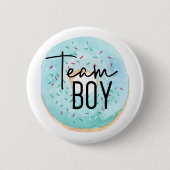 Team Boy Donut Theme Geslacht onthullen Pin Ronde Button 5,7 Cm (Voorkant)