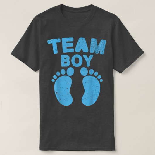 Team Boy Future Parents Baby Announcement Gender R T-shirt (Design voorkant)