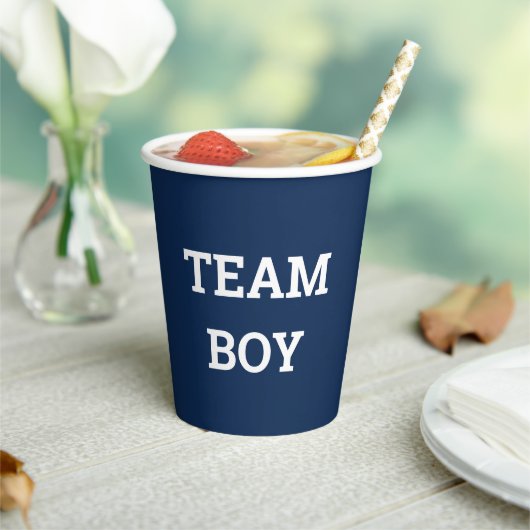 Team Boy Gender onthulling Papieren Bekers (Insitu)