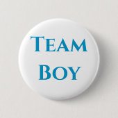 Team Boy Gender onthulling Ronde Button 5,7 Cm (Voorkant)