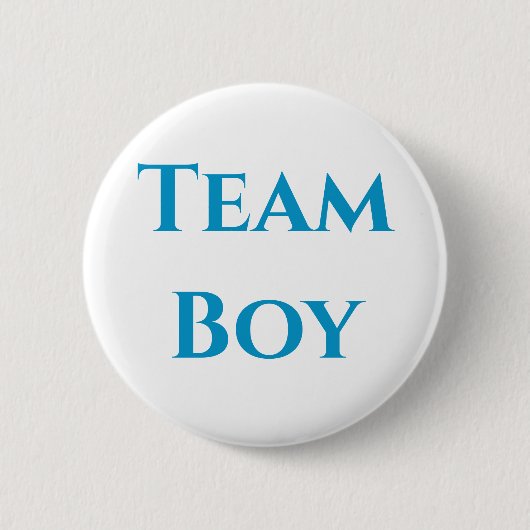 Team Boy Gender onthulling Ronde Button 5,7 Cm (Voorkant)