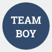 Team Boy Gender onthulling Ronde Sticker (Voorkant)