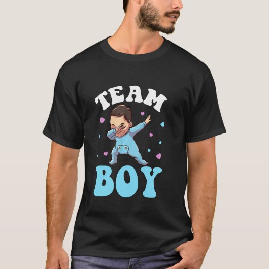 Team Boy Gender Reveal Baby Dabbing T-shirt (Voorkant)