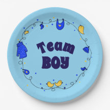 Team Boy Gender Reveal Party Borden