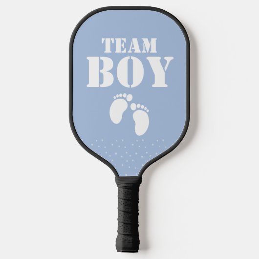 Team Boy Gender Reveal Party Game Pickleball Paddle (Achterkant)