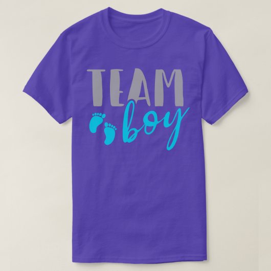 Team Boy Geslacht onthullen Baby shower Merch T-shirt (Design voorkant)