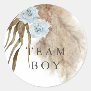 Team Boy Geslacht Onthullen Partij Stemmen Pampas  Ronde Sticker