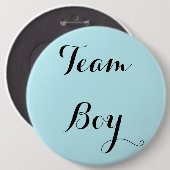 Team Boy Geslacht onthullen Party Button (Voorkant /achterkant)