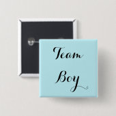 Team Boy Geslacht onthullen Party Button (Voorkant /achterkant)