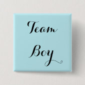 Team Boy Geslacht onthullen Party Button (Voorkant)