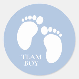 Team Boy Geslacht Onthullen Party Game Decoratie Ronde Sticker