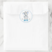 Team Boy I Stem Geslacht onthullen Baby shower Spr Ronde Sticker (Tas)