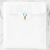 Team Boy Ice Cream Gender onthult Circle Sticker. Ronde Sticker (Tas)