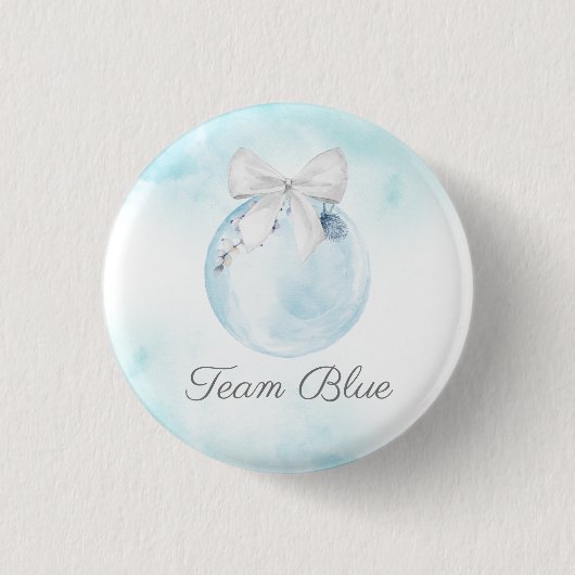 Team Boy Kerstgender onthulling Ronde Button 3,2 Cm (Voorkant)