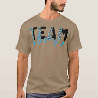 Team Boy Leopard Print Cute Pink of Blue Gender Re T-shirt