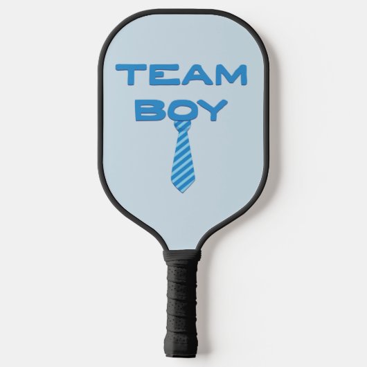 Team Boy met Necktie Gender onthulling Pickleball Paddle (Achterkant)