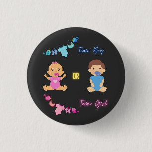 Team Boy of Team Girl Gender onthullen Ronde Button 3,2 Cm