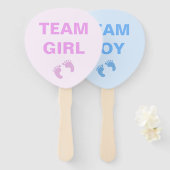 Team Boy of Team Girl Gender onthullen Shower Handwaaier (Voorkant en achterkant)