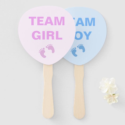 Team Boy of Team Girl Gender onthullen Shower Handwaaier (Voorkant en achterkant)