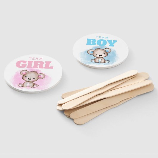 Team Boy of Team Meisje Geslacht Onthullen Stemmen Handwaaier (Niet-gemonteerd)
