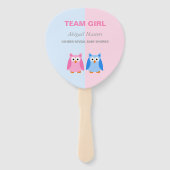 Team Boy of Team Meisje Uil Geslacht onthullen Dou Handwaaier (Voorkant)