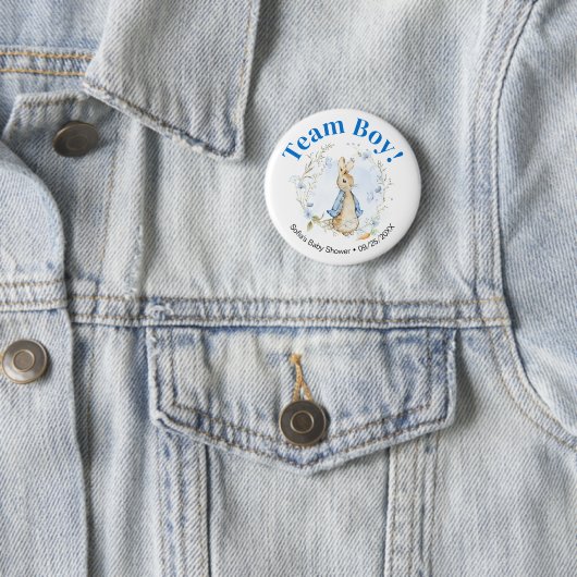 Team Boy Peter Rabbit Button (In situ)