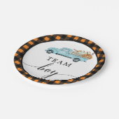 Team Boy  Pompoen Vrachtwagen Papier Borden Papieren Bordje (Gekanteld)