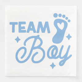 Team Boy Schattige Boy Baby shower Papier Servet