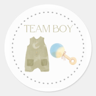 Team Boy Sticker Geslacht Onthullen Partij