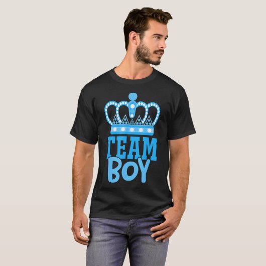 Team Boy Team Meisje Blauw Geslacht Onthullen Part T-shirt (Voorkant volledig)