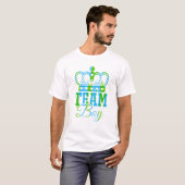 Team Boy Team Meisje Blauw Geslacht T-shirt (Voorkant volledig)