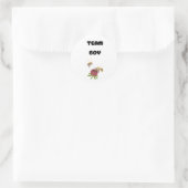 Team Boy Vote gender reveal party Ronde Sticker (Tas)