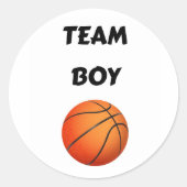Team Boy Vote gender reveal party Ronde Sticker (Voorkant)