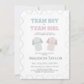 Team Boy vs Team Girl Baseball Gender Reveal  Kaart (Voorkant)