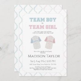 Team Boy vs Team Girl Baseball Gender Reveal  Kaart