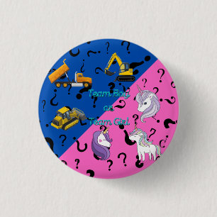 Team Boy vs Team Girl Heavy Equipment vs Unicorns Ronde Button 3,2 Cm