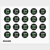 Team Brachiousaurus Dinosaur Future Paleontoloog Ronde Sticker (Vel)