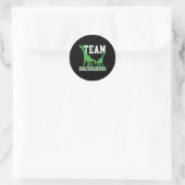 Team Brachiousaurus Dinosaur Future Paleontoloog Ronde Sticker (Tas)