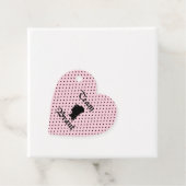 Team Braut Text mit Punkte rosa Bedankjes Labels (In situ)