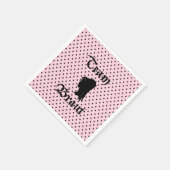 Team Braut Text mit Punkte rosa Servet (Hoek)