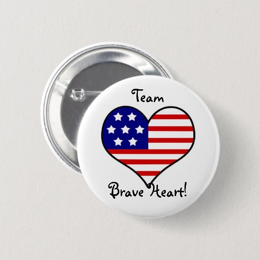 Team Brave Heart Button (Voorkant /achterkant)