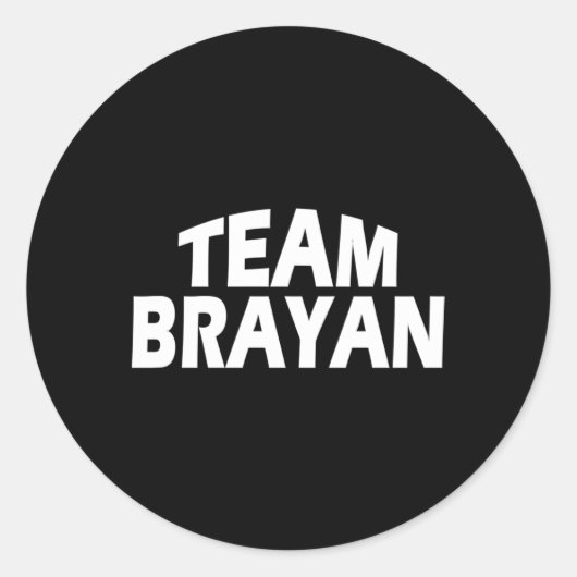 Team Brayan Ronde Sticker (Voorkant)