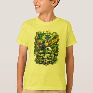 Team Brazilië 2026 Jaguar & Ara Soccer Fan T-shirt