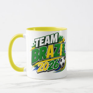 TEAM BRAZILIË 2026 Voetbal Fan Mok Braziliaans