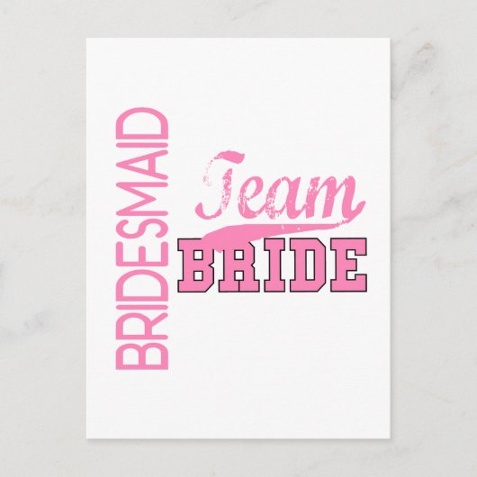 Team Bride 1 BRIDESMAID Briefkaart (Voorkant)