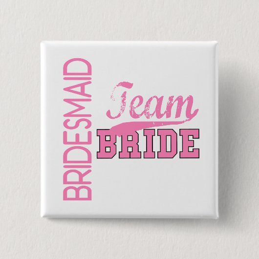 Team Bride 1 BRIDESMAID Vierkante Button 5,1 Cm (Voorkant)
