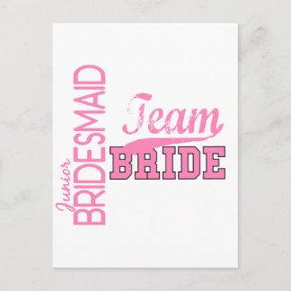 Team Bride 1 JUNIOR JR BRIDESMAID Briefkaart